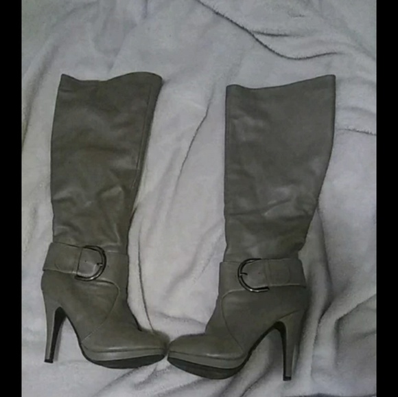 JustFab Shoes - Knee High Faux Leather Boots